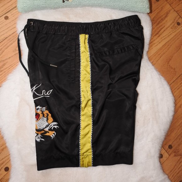 Diesel Black Satin Boxing Shorts Large Tekno